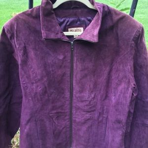 Nos Wilsons Leather Purple Jacket  Suede Women XL